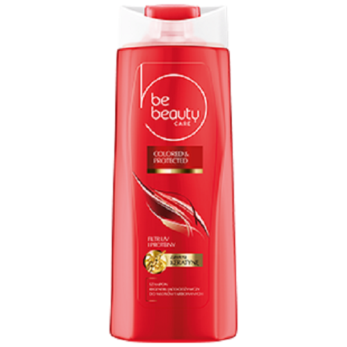 szampon do włosów w czerwonej butelce