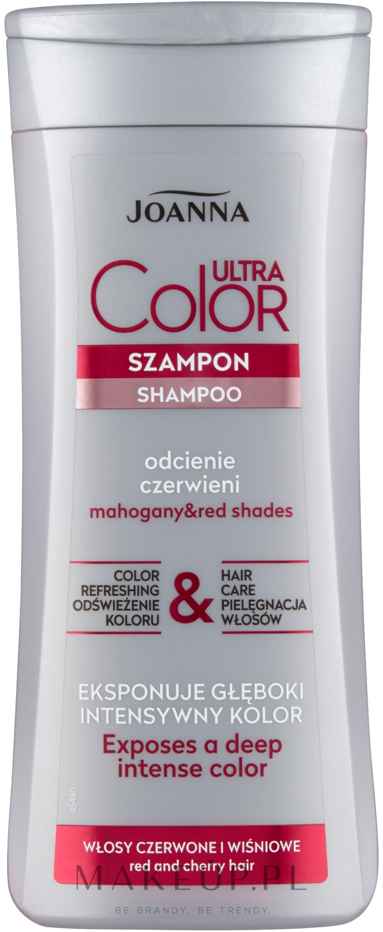 szampon do włosów w czerwonej butelce